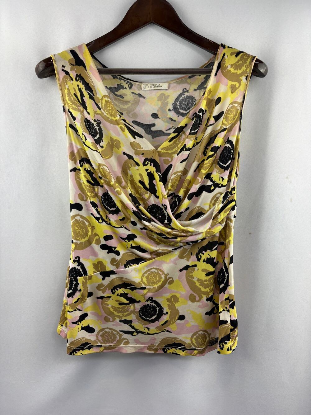 Women’s Versace Collection Size 8 Multicolor Patterned Blouse